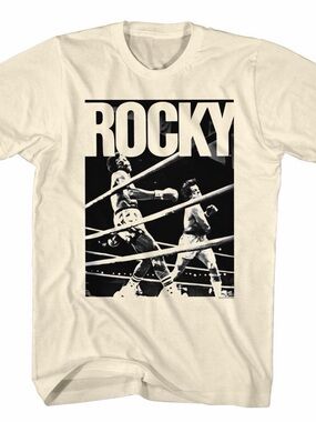 Rocky Graphic Crewneck T-Shirt - Cream/White